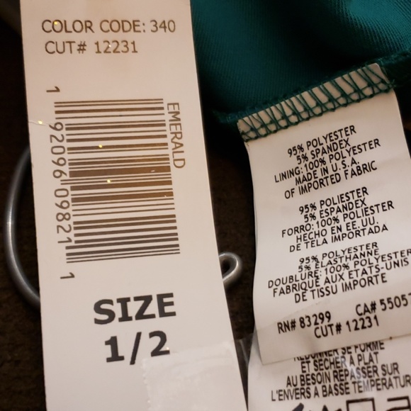 Jump Apparel Green & Silver Sequin Dress SZ 1/2 - Picture 7 of 7